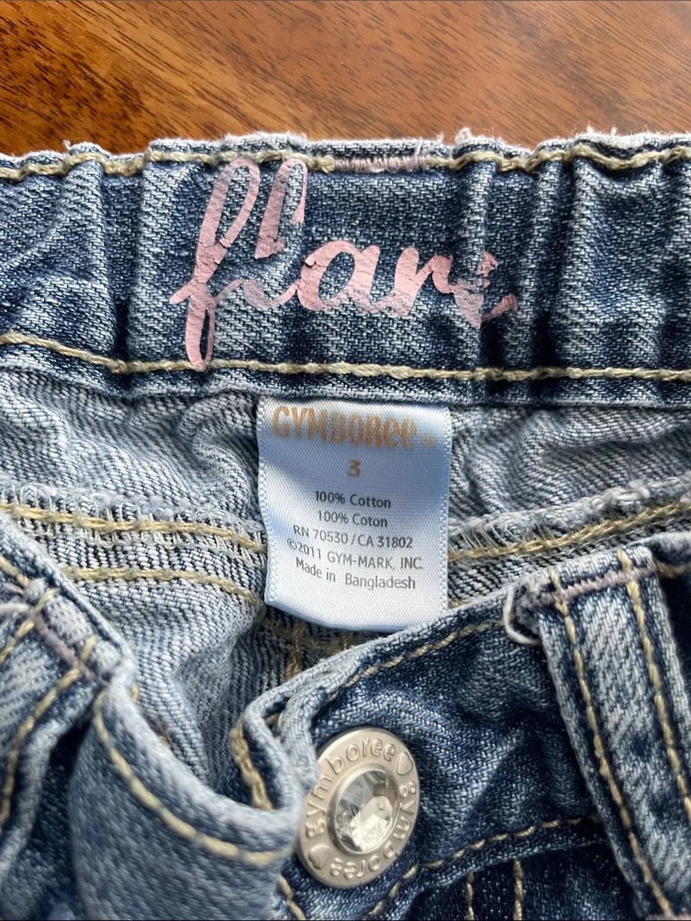 2 pair of denim Gymboree Oshkosh sizes 3T 4T Flare Boot Cut
